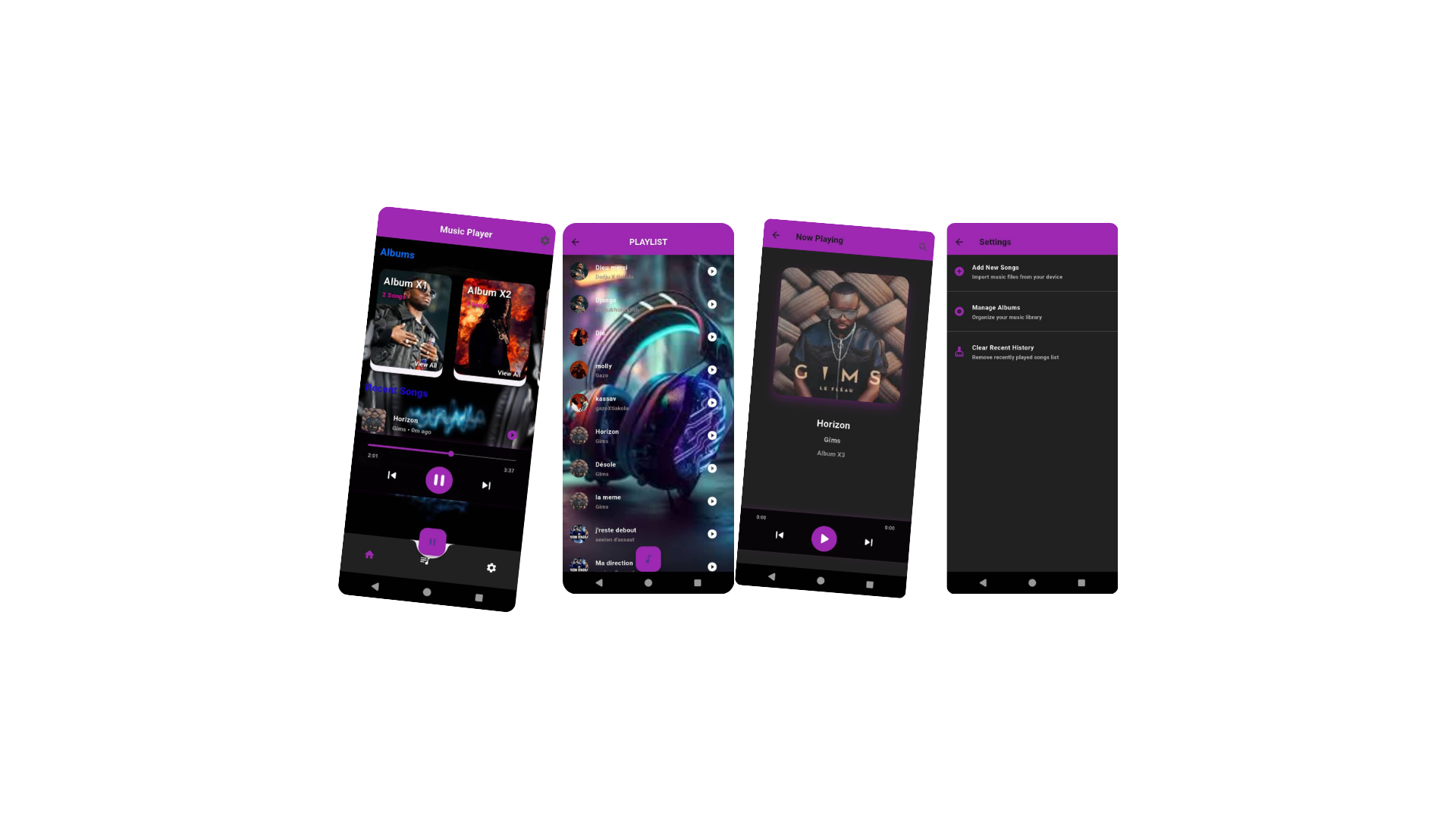 Music Player UI Design